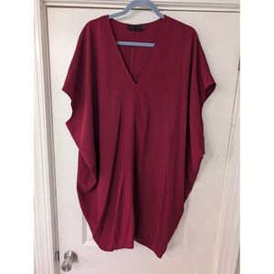 HATCH Burgundy Slouch Dress Draped Cocoon One Size OS maternity loose